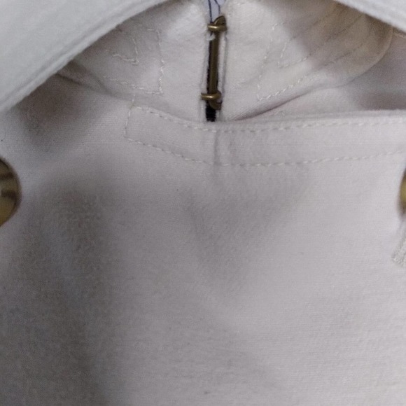 Vintage Gap Pea Coat Double Breasted Buckle Detail Front Pockets Soft Cream W M - Picture 10 of 15